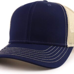 Oversized Low-Profile Two-Tone Mesh Baseball Trucker Hat