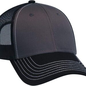 Six-Panel Low-Profile Contrast Mesh Trucker Hat