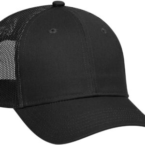 Six-Panel Low-Profile Cotton Blend Mesh Trucker Hat