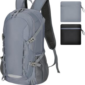 Grey ultralight foldable hiking pack